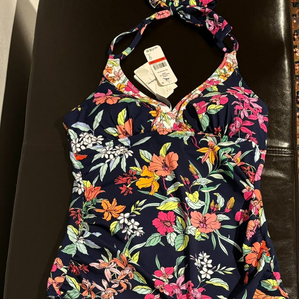 Tommy Bahama Reversible Tankini Top + High-waist Bikini Bottoms - New
